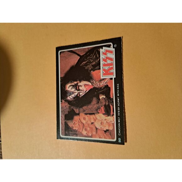 Vintage 1978 Aucoin Management AGRMT KISS Trading Card No 50 Collectible Rock - Picture 1 of 2